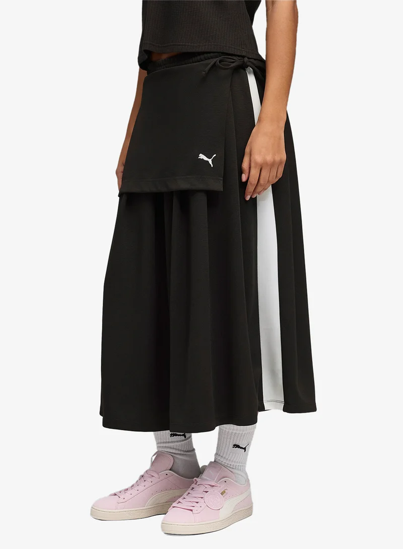 T7 Midi Pleated Skirt